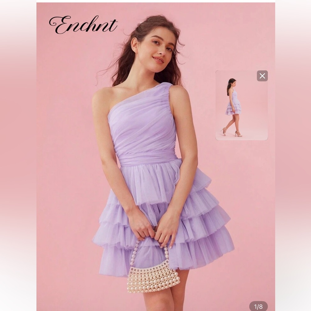 HOMECOMING  Lavender One-Shoulder Dress